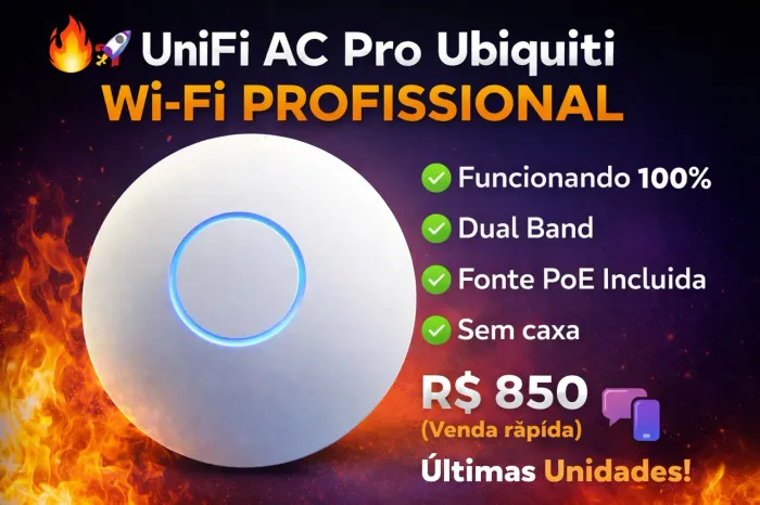 ? Access Point Ubiquiti UniFi - Wi-Fi Potente e Estável | Funcionando 100% | Ótimo Estado