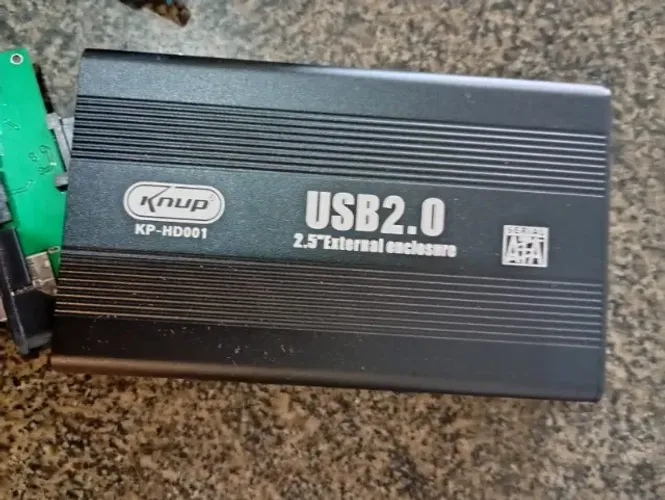 Case Externo Para SSD SATA 2.5 Alumínio USB 2.0 HD001 Knup + Adaptador Para SSD