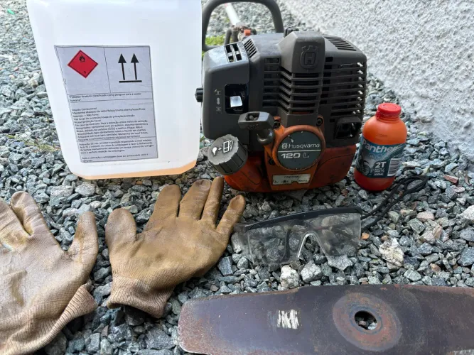 ? ROÇADEIRA HUSQVARNA 120L + KIT COMPLETO - PRONTA PARA USO ?