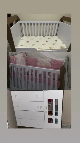 Kit de berço americano + colchão +cômoda