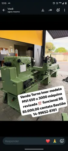Torno mecanico Imor MVI 650 x 3000
