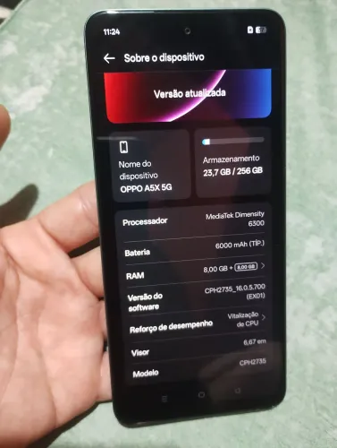 Oppo 5X 5G NFC 256gb 12de ram biometria TOP