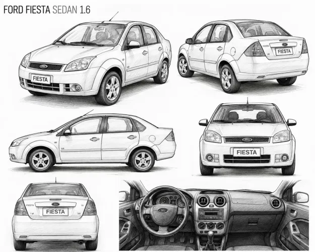 Ford Fiesta Sed. 1.6 8V Flex 4P 2008