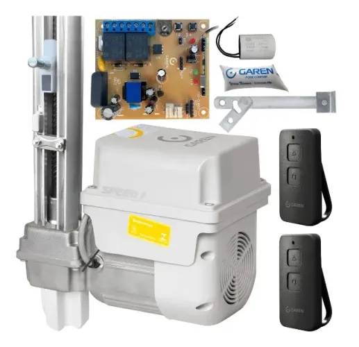 Kit Motor de Portão Basculante Garen BV Duo FIT Ramp 1/4Hp 300Kg Automatizador Automático