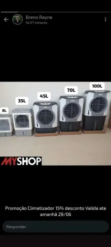 Chega de passar calor Climatizadores ventisol 
