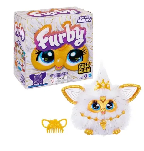 Furby Gold Glam - Brinquedo interativo novo