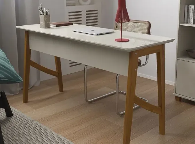 Escrivaninha Patrimar Pés retro com Gaveta R$529,90 Paga na Entrega