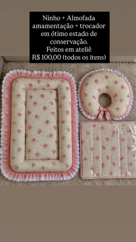 Almofada amamentação + trocador + ninho