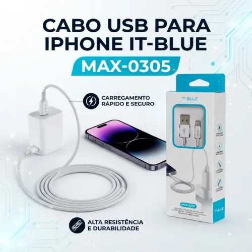 CABO USB PARA IPHONE IT-BLUE MAX-0305