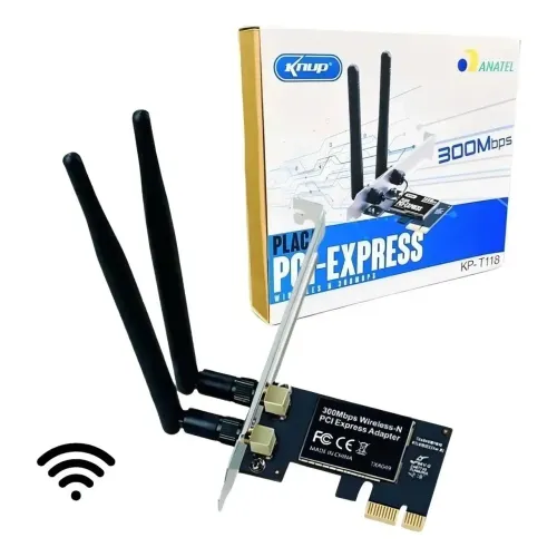 Adaptador Wi-Fi 300mbps 2 Antenas Kp-t118 Knup