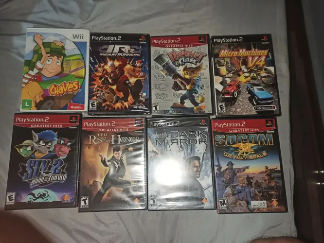 Jogos PS2 e Wii lacrados 