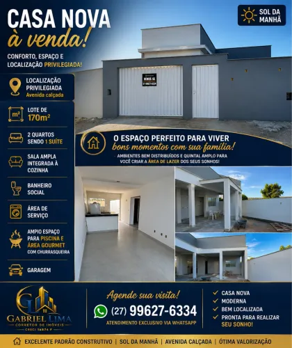 Casa nova a venda em Guriri, conforto, espaço e excelente localização!