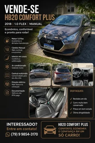 Hyundai HB20 Comf./c.plus/c.style 1.0 Flex 12V 2019
