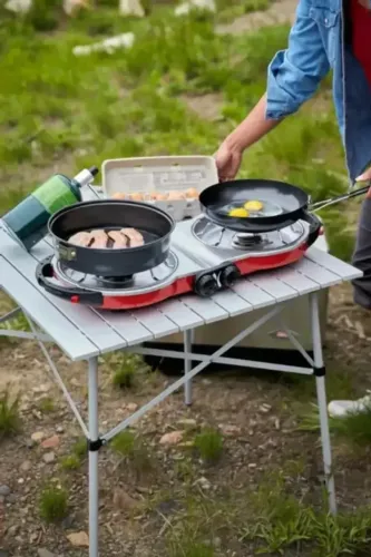 Coleman Fogão Propano Fold N Go 2 Queimadores Portátil para acampamento, camping etc
