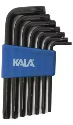Jogo Chaves Torx Curta 7 Peças T10 a T40 Kala