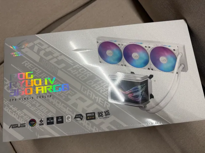 LACRADO - ASUS ROG Ryuo IV SLC 360 ARGB White (Tela Curva AMOLED)