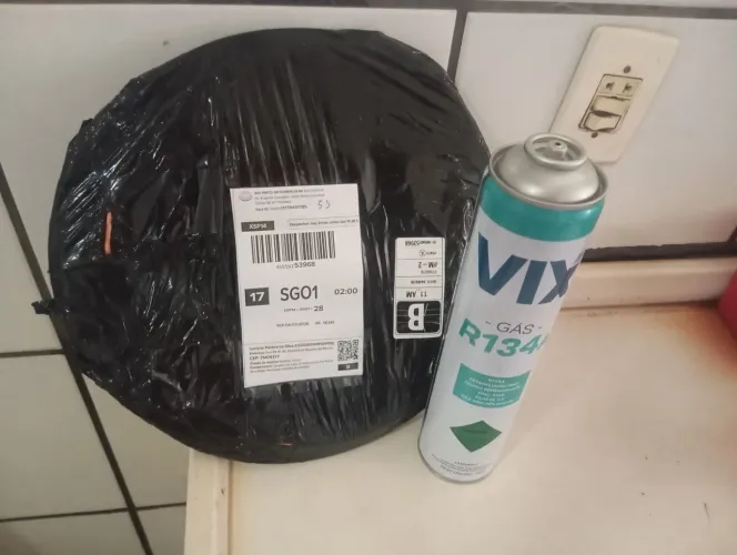 2 kits uma panqueca de 1/4 com rolo de 15 metros e gás para geladeira
