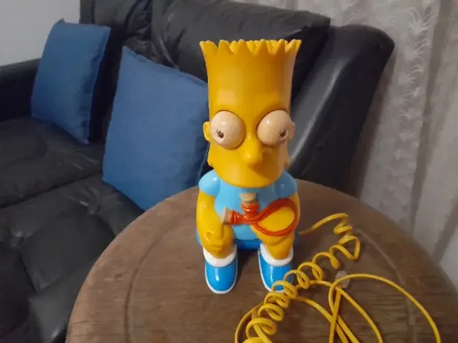 Telefone dos Simpsons,  Bart Simpson, antigo, ler a descrição 