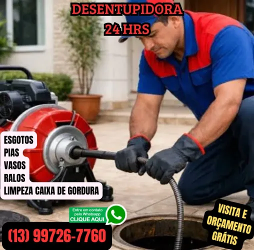 Atendimento Hidráulico e Desobstrução 24h