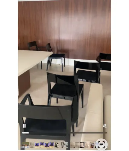 Conjunto de 10 Cadeira de Jantar Preta em Laca