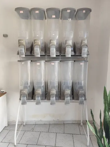 Expositor Dispenser De Ração E Grãos Plast Pet - 10 Módulos (Completo)