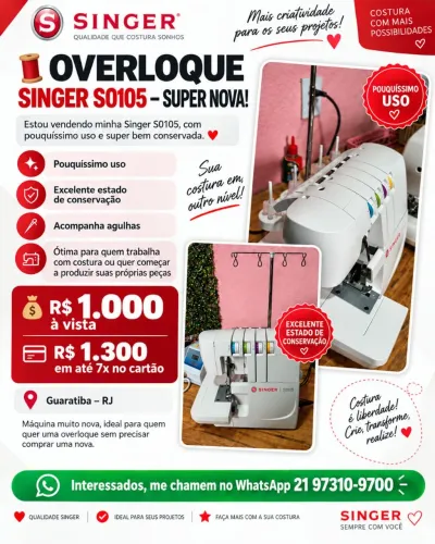 Máquina de costura overloque 
