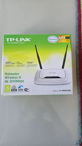 Roteador Wi-Fi TP-Link TL-WR841ND 300Mbps - Completo na Caixa / Antenas Removíveis