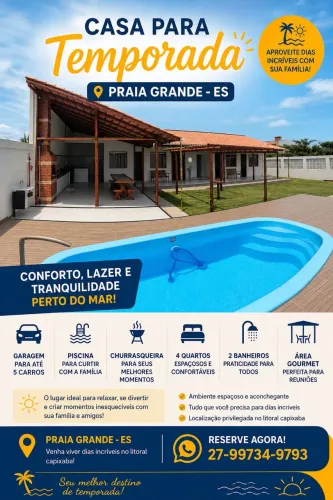 Casa aluguel temporada Praia Grande