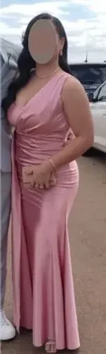 ? Vestido de Festa em Cetim Rosê - Usado Apenas 1 Vez | Oportunidade ?