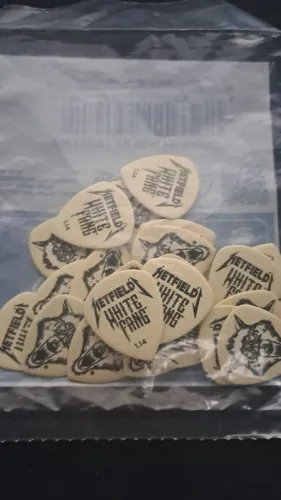 Palhetas Dunlop James Hetfield White Fang 1.14mm (Novas / Originais) KIT COM 12