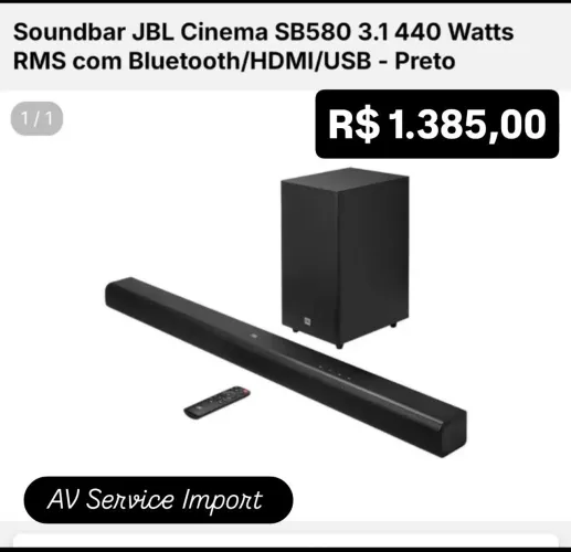 Sound bar JBL SB580 - AV Service Import 