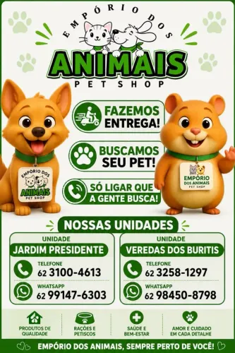 Tudo para seu pet! Rações, acessórios, banho e tosa e muito mais