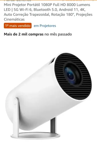 Projetor hy300 1080p Android 12
