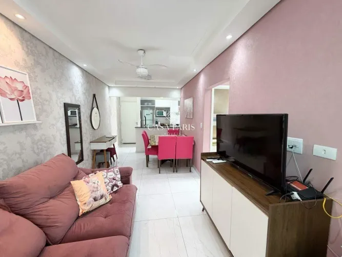 Apartamento 2 dormitórios (1 suíte) com Varanda Gourmet e 1 vaga na Ocian Praia Grande/SP