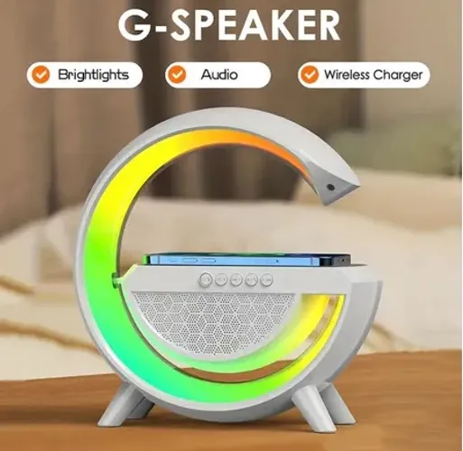 G Speaker Smart Station Luminária 3 em 1 Carregador Indução Bluetooth Hy2301 z1516