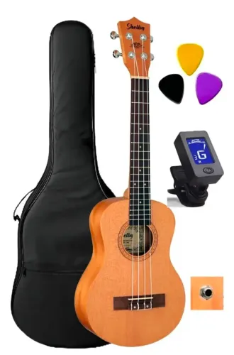 Ukulele elétrico Shelby Concert 23m com capa e afinador