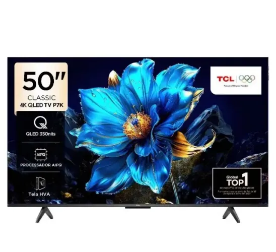 Smart Tv 50'' Tcl Qled 4K P7k Google Tv com Wi-Fi Dual Band