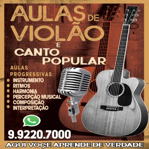 Aulas De Violão e Canto Popular