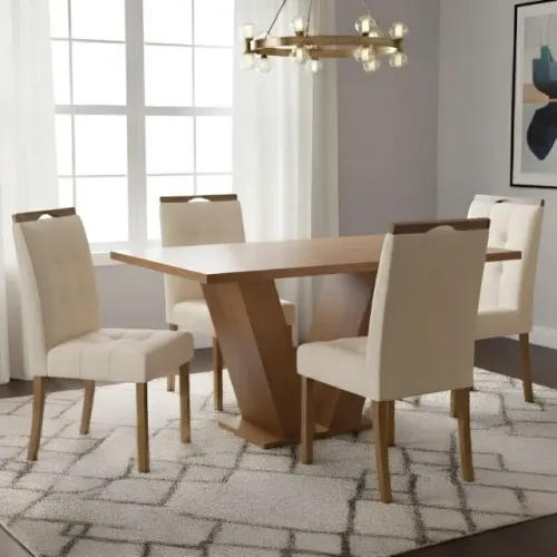 Mesa Jantar Classic 1,20m 4 Cadeiras Produto Novo!! Pronta Entrega!!