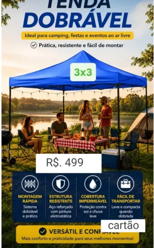 Tenda de 3x3 mts