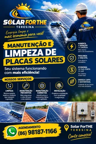 Limpeza e manutenção de sistemas solares