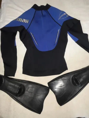 Conjunto Neoprene Infantil Mormaii e Nadadeiras Cobra Sub 36/38