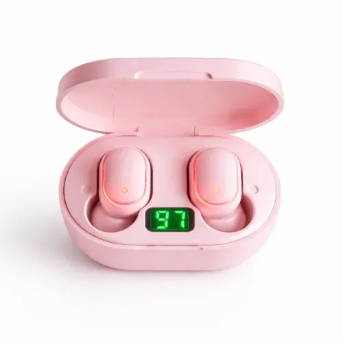 Fone Bluetooth TWS Compatível Redmi Airdots Pro 3 Rosa Sem Fio 5.0 com Estojo pode retirar