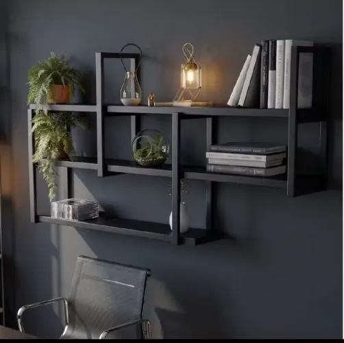 Estante Prateleira Estilo Industrial Suspensa de Parede (1,20m)