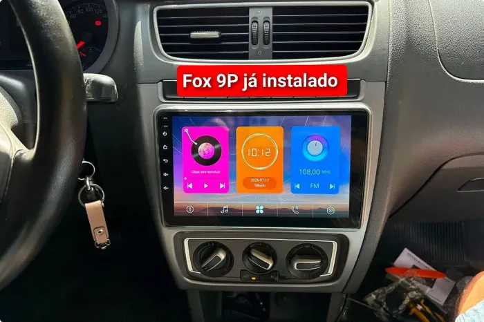 Multimídia Fox 9P Android 2ram 32g CarPlay YouTube Netflix WiFi Bluetooth