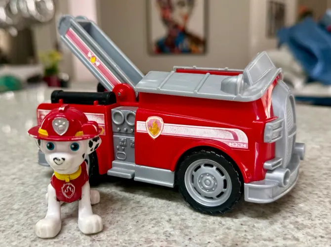 Carrinho Patrulha Canina com Boneco Marshall Original - Ótimo Estado