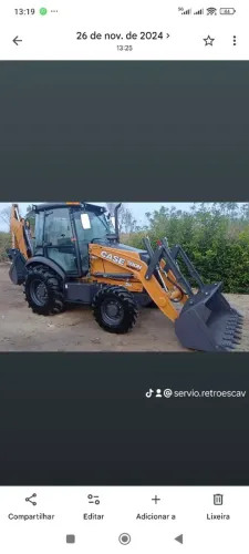 Retroescavadeira Case 580n ano 2024