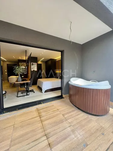 Flat Garden mobiliado e com jacuzzi à venda com 66 m2 no Setor Bueno, Goiânia, GO