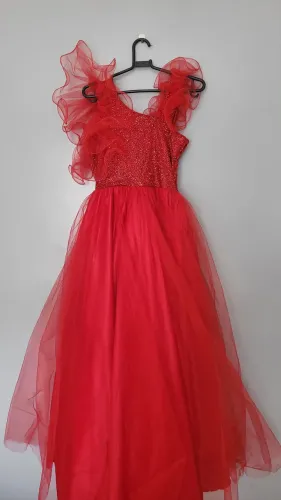 Vestido de festa infantil Vermelho Tamanho 10/12 anos- usado 1x