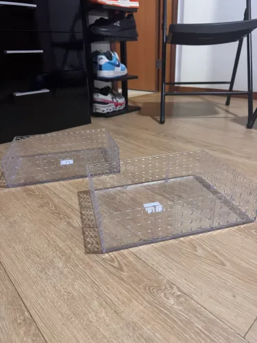 Conjunto de organizadores de plástico empilháveis